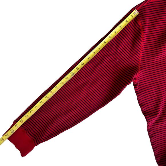 Tommy Hilfiger Cotton Knit Sweater Men's XL Red Navy Blue Stripe Y2K 90s Classic - Picture 14 of 16